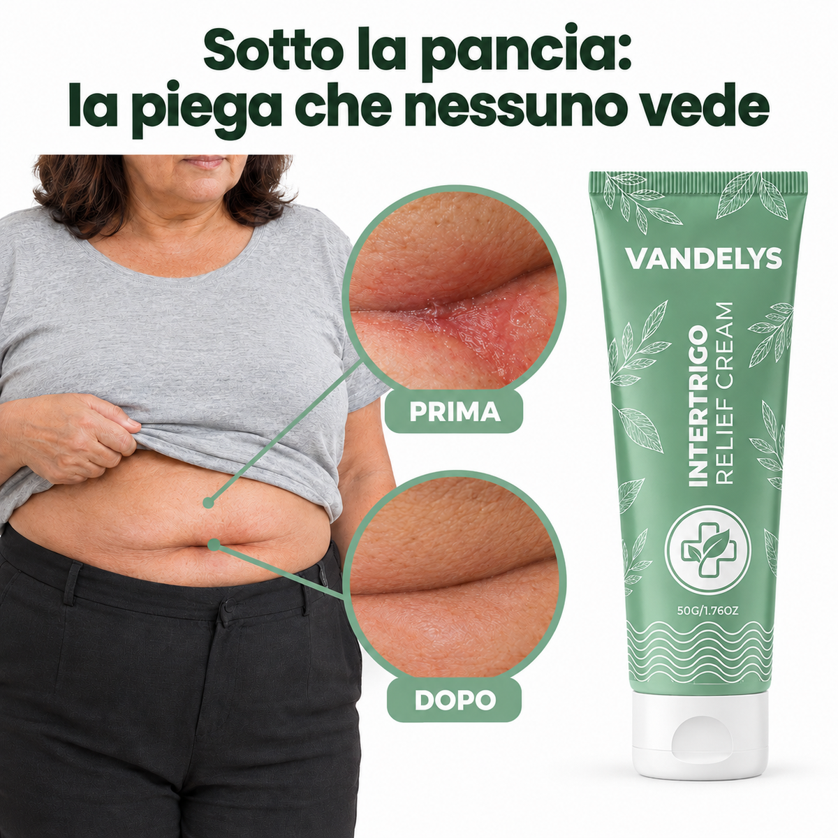 Sotto la pancia: prima e dopo