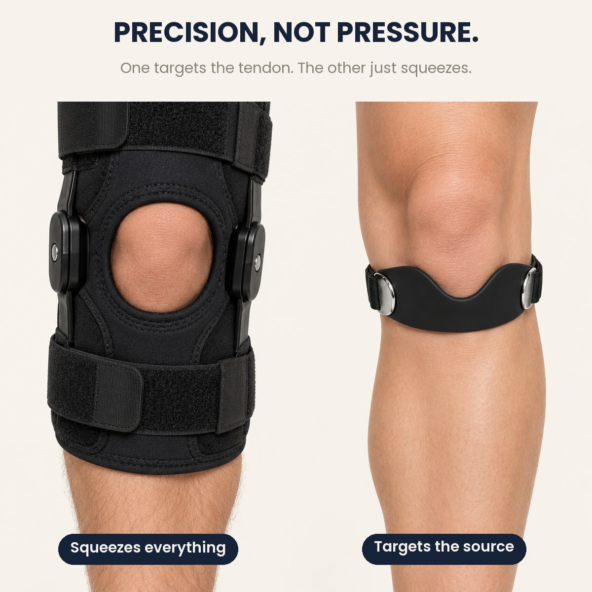 Precision not pressure, strap versus brace