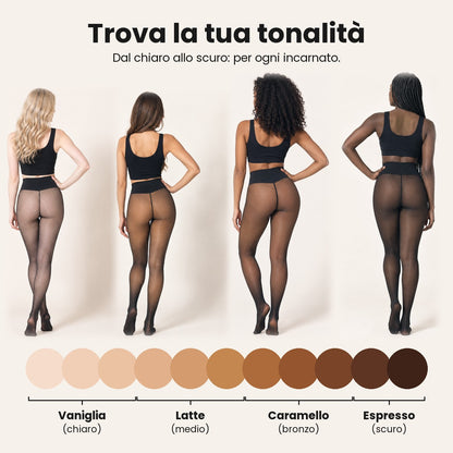 Trova la tua tonalità: Vaniglia, Latte, Caramello, Espresso